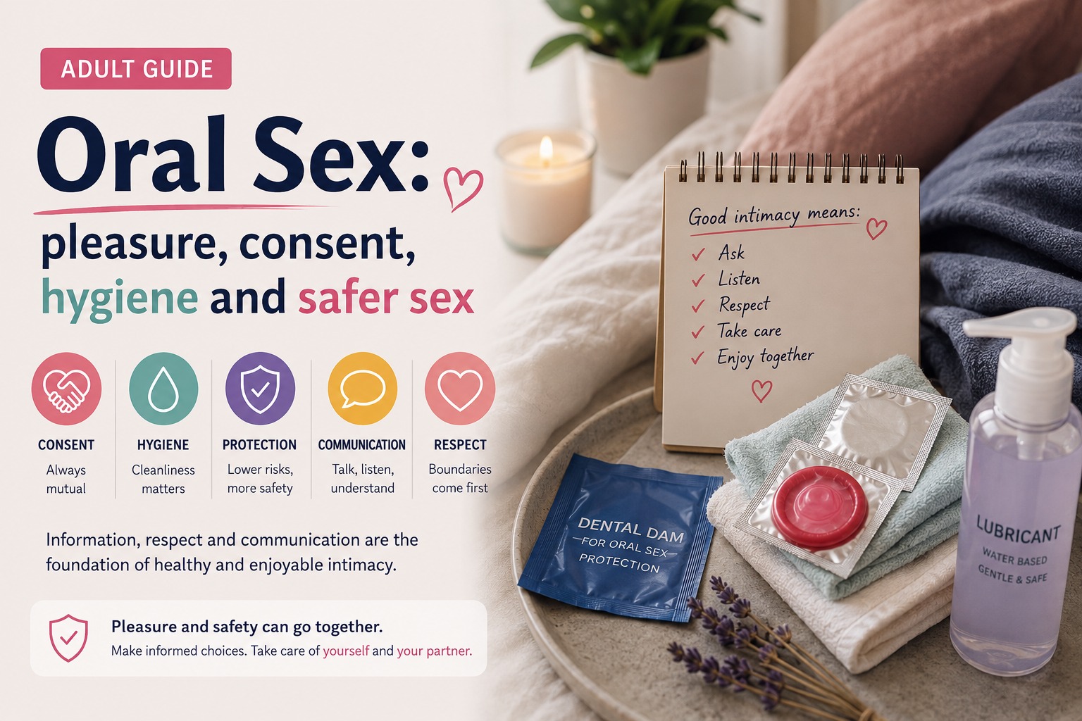 Oral Sex Guide for Adults: Pleasure, Consent, Hygiene and Safer Sex