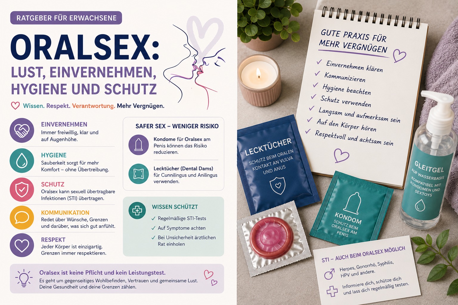 Oralsex: Ratgeber zu Lust, Einvernehmen, Hygiene und Schutz